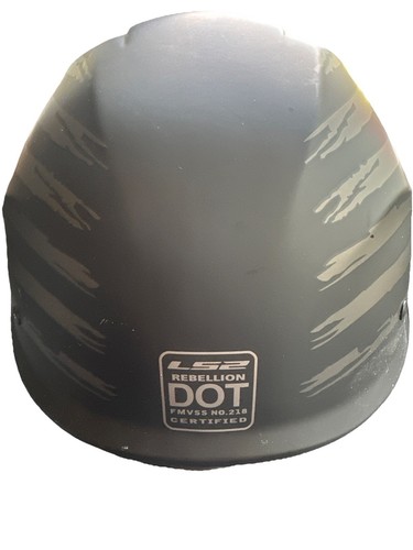 LS2 Adult Rebellion Motorcycle Half Helmet Matte Black - XL - Picture 4 of 10