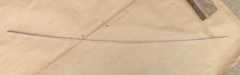 1939 Ford Deluxe moldura de acabamento de painel superior original aço inoxidável - Imagem 2 de 4