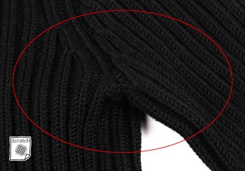 Yohji Yamamoto FEMME Asymmetry Wool Turtleneck Knit Sweater Size M(K-149261) - Picture 4 of 12