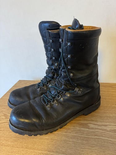 Heereseigentum Holzer 2005 Made By KSBW Black Leather Military Boots 47/8 (UK12) - Bild 1 von 18