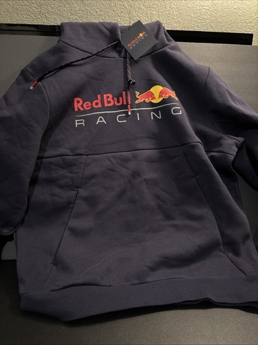 Red Bull Racing F1 Pull Over Hooded Sweatshirt- Navy/Gray  Size Small - Picture 1 of 11