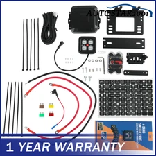 4 Gang RGB Backlit Switch Panel Automatic Dimming 3 Lighting Modes 12V ON/OFF