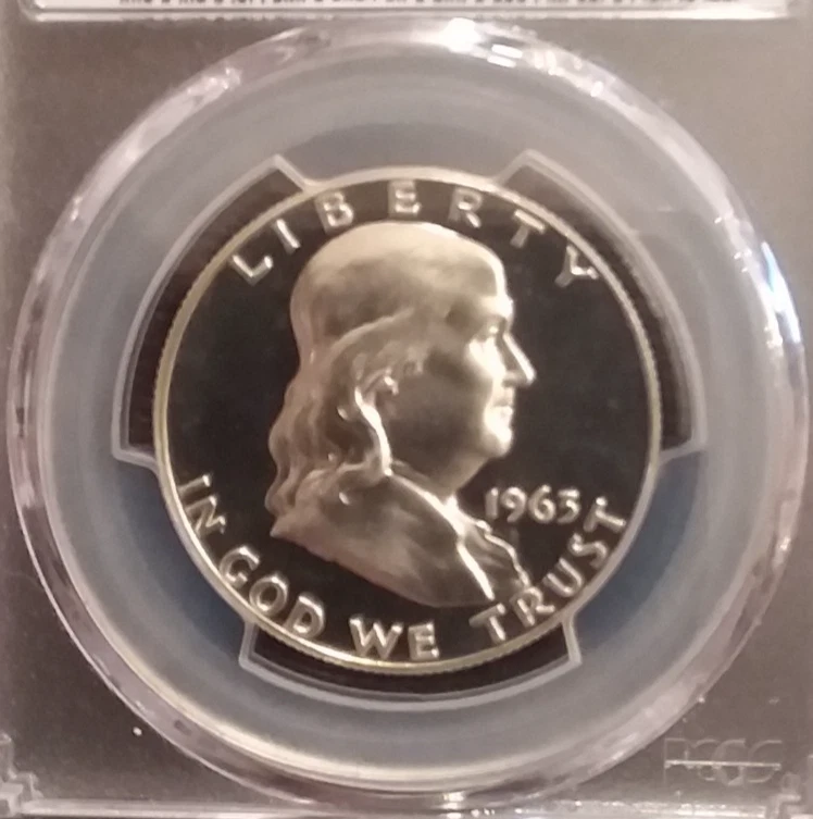 1963 PCGS PR67CAM FRANKLIN HALF ***SPOTLESS 2-SIDED CAMEO - STRONG EYE APPEAL*** - Image 2 of 4