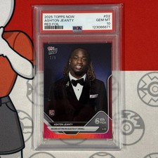 PSA 10 Ashton Jeanty /5 Red Foil RC Rookie 2025 Topps Now D2A Raiders Draft Pick