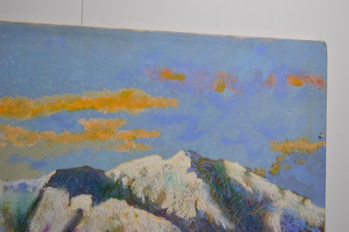Palm Springs Art Painting Mt. San Jacinto Palm Trees Windmills Oil Canvas - Picture 5 of 15