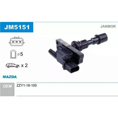 1x ORIGINAL  Janmor JM5151 Zündspule, Zündmodul