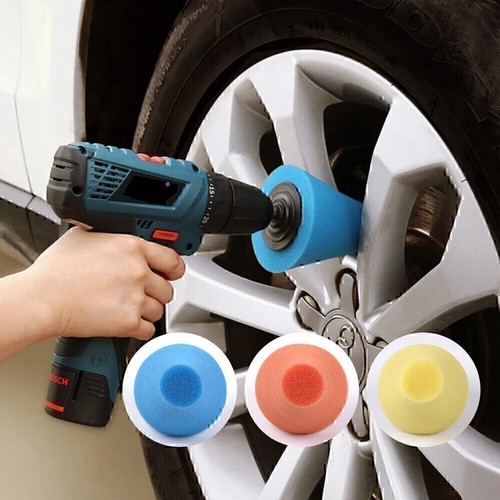 5X Taladro de espuma Cono de pulido Almohadillas de bola Buje de coche Cera Pulidora de rueda Pulidora 5S - Imagen 3 de 12