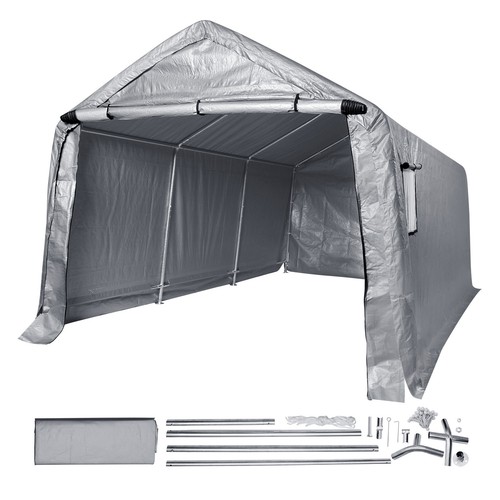 Portable Storage Shelter Garage Shed Tent 10 x 15 x 8 ft & Zipper Carport - Picture 1 of 12