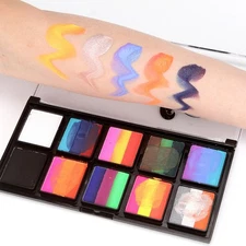 Kids Adults Face Paint Palette With A Brush High Pigment Face Painting Kit 1Pc