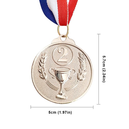 Oro Plata Bronce Medalla Ronda Ganador Premio Medallas para Juegos de Competición Deportiva - Imagen 10 de 15