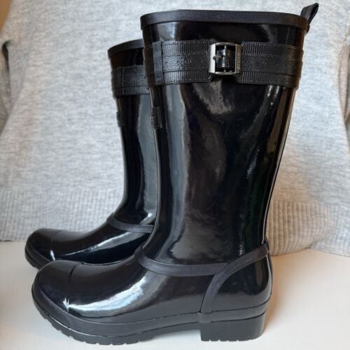 NEW Sperry Waterproof Women’s Size 8.5 Walker Atlantic Calf Black Shiny Boots