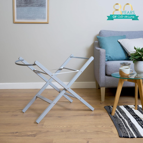 Clair de Lune | Folding Moses Basket Stand | Fits Wicker & Palm Grey - Picture 5 of 6