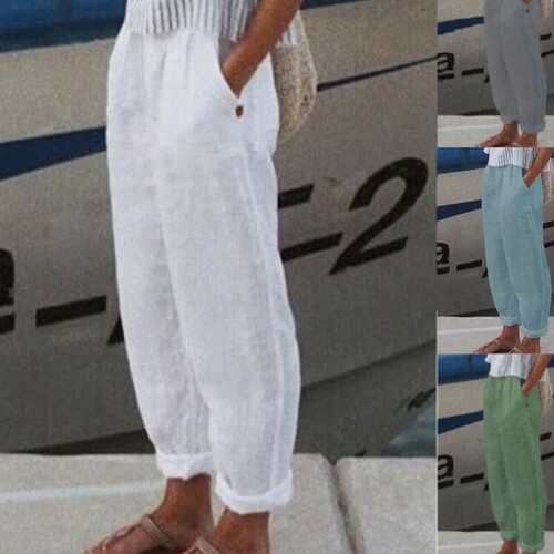 Bottoms Harem Pants Long Pants Straight Pants Trousers Retro Beach Loose Flor ` - Picture 5 of 20