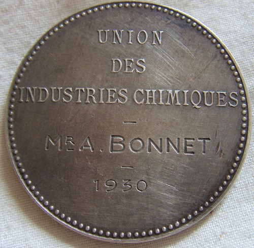 MED9354 - Medal Union Of Chemical Industries 1930 In SILVER - Picture 2 of 3