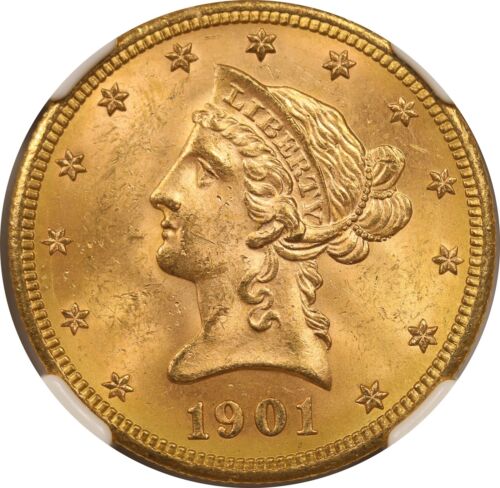1901-S $10 NGC MS 64 Liberty Head Gold Eagle - Picture 3 of 4