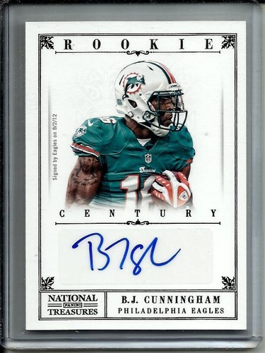 B.J. Cunningham 2012 National Treasures Autograph Rookie #11/25 - Picture 1 of 1