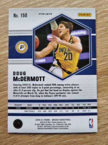 2020-21 Panini Mosaic Red Wave #150 Doug McDermott - Pacers - Picture 2 of 2