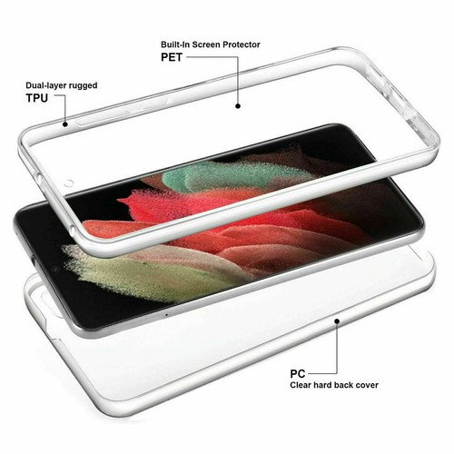 360 Hülle Full Hybrid Stoßfeste Handyhülle Samsung S22 S21 S20 S10 A20 A21s A91 - Bild 3 von 12