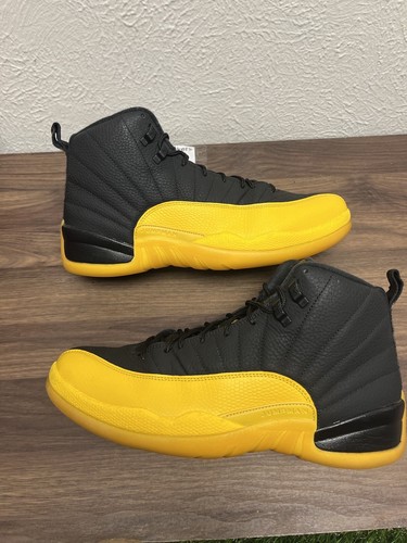 Air Jordan 12 Retro Black University Gold 130690-070 2020 Mens Sneakers Size 12 - Picture 3 of 10