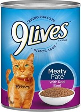 9Lives Meaty Pate Wet Cat Food 13 Oz, 12 Pack ( Free Shipping) 7.17 per gallon