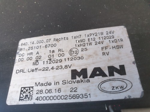 81251016700 MAN Tgx Tgs Xenon Scheinwerfer Rechts Original Headlight - Bild 5 von 12