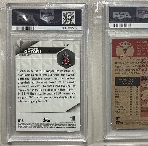 2018 Shohei Ohtani 6 Card Lot PSA 9 & 10 Rookies, Inserts - Bild 9 von 15
