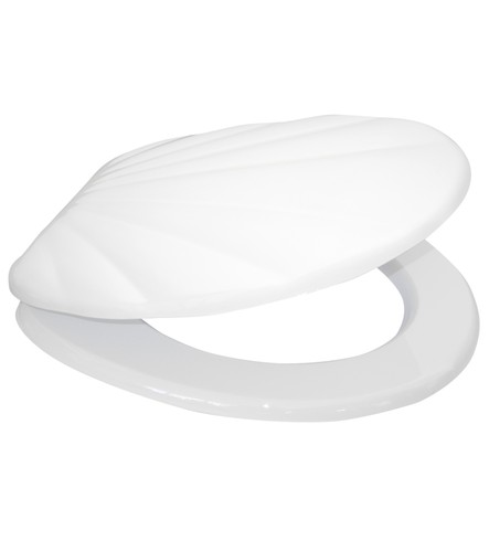 WC SITZ TOILETTENDECKEL KLODECKEL KLOBRILLE DECKEL TOILETTENSITZ MUSCHEL WEIß - Bild 3 von 8
