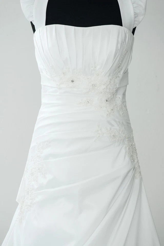 Très Chic Brautkleid '1306' Neckholder Taft Spitze A-Linie creme ivory Gr. 38/40 - Bild 3 von 3