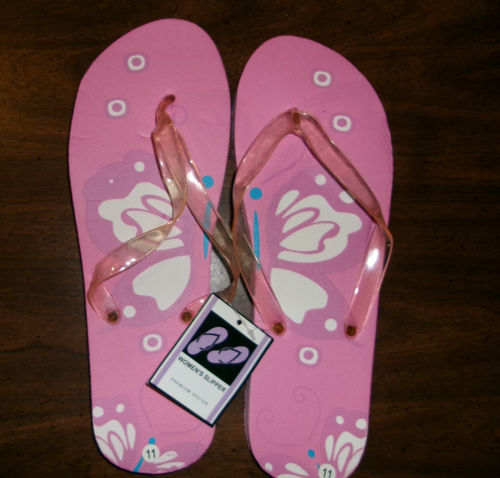 Premuim Design womens slipper pink flip-flops size 11 NWT - Picture 2 of 9