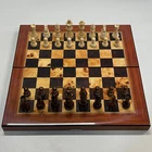 Dal Rossi Italy Walnut Shiny Finish Chess Set 40cm – Ivory & Brown Pieces