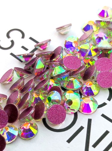 300Pcs SS20 Crystals clear AB Pink Base Non-Hotfix 5A Rhinestones Beads Flatback - Picture 5 of 5