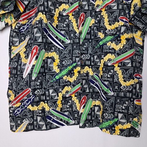 Vintage Sideout Hawaiian Shirt Mens Small Button Up Short Sleeve Tribal Aloha - Picture 3 of 20