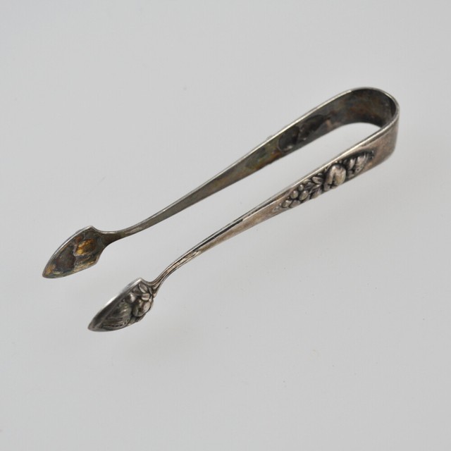 Zuckerzange - Kraftalpacca - versilbert - Silber - Jugendstil - alt Zuckerzange - Kraftalpacca - versilbert - Silber - Jugendstil - alt