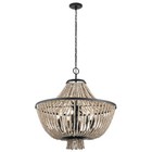 Kichler Brisbane Chandelier 8Lt, Distressed Black - 43892DBK