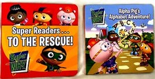 Super Why Alpha Pig's Adventure  Super Readers Mini Board Books CHOICE - 2 NEW 