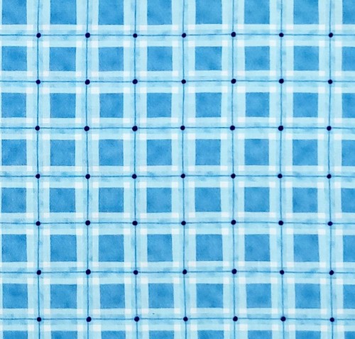 Funny Babies Moda Amy Bradley Blue Plaid Gingham Nursery Cotton Quilt Fabric BTY - Picture 1 of 6