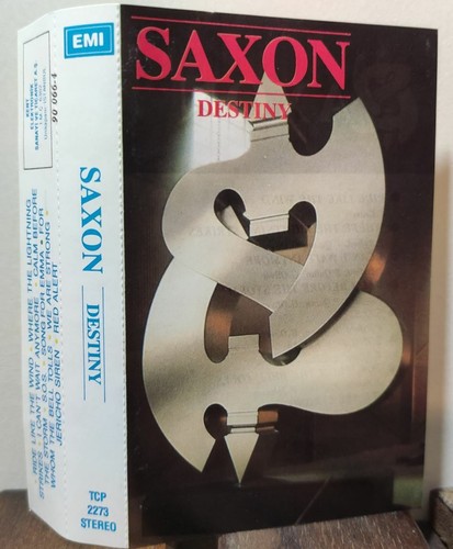 SAXON - Destiny 1988 RARE yellow paper label by KENT Turkey-Turkish - Picture 2 of 5