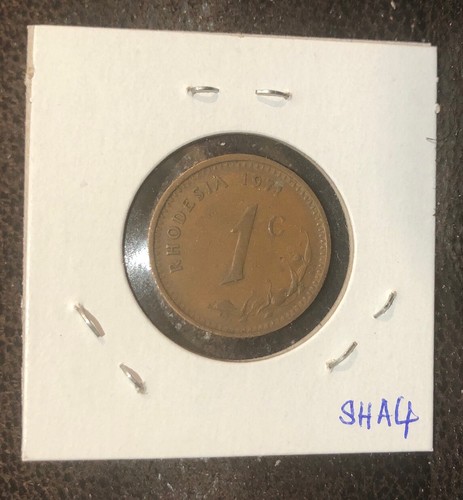1971 RHODESIA 1 CENT  BRONZE COIN -22.5MM-KM#10 - Picture 4 of 4