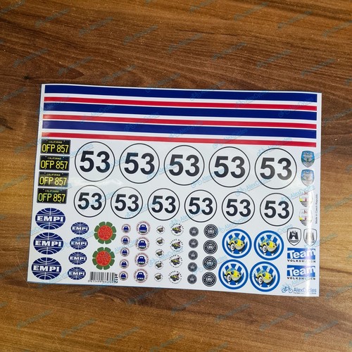 HERBIE the Love Bug Decals Kit Sand Scorcher Tamiya Stickers Scale 1/10 10th - 第 2/4 張圖片