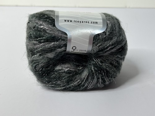 Lot of 8 x 50gr Skeins Ice Yarns Glitz Mohair Bulky Black Gray Silver - Picture 3 of 4