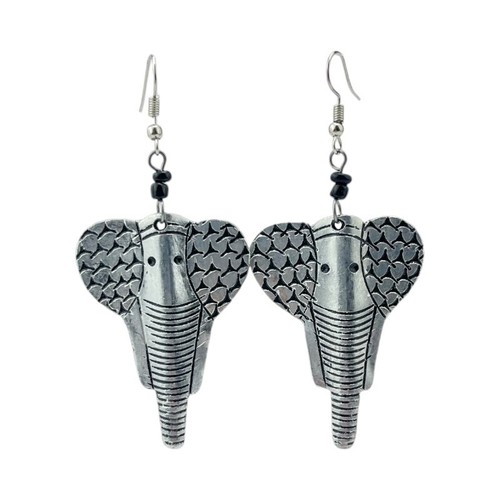 Africa Handmade Recycled Aluminum Elephant Earrings - Unique African Earrings - Picture 8 of 8