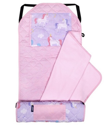 Wildkin oliv Kinder Nickerchen Matte für Kinderbett mit wiederverwendbarem Kissen - lila/rosa Einhörner Neu mit Etikett - Bild 2 von 9