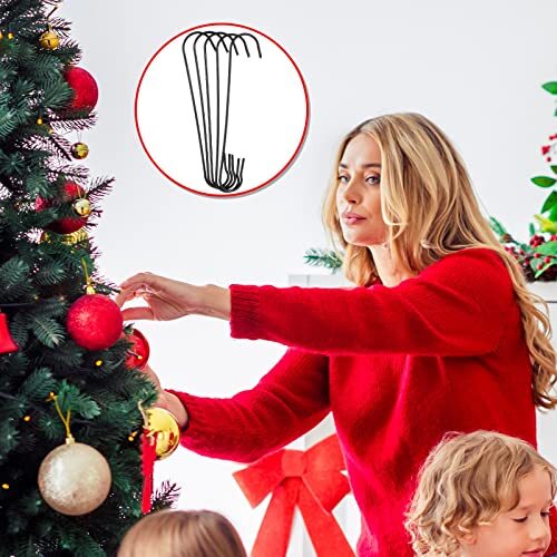  Stück Weihnachtsschmuck Haken 0,51 x 2,36" C Form Ornament Haken 120 schwarz - Bild 5 von 7