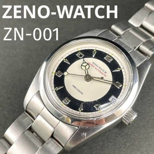 ZENO WATCH BASEL ZN-001 Automatic Black White Dial Vintage Retro Watch from JP - Picture 2 of 19