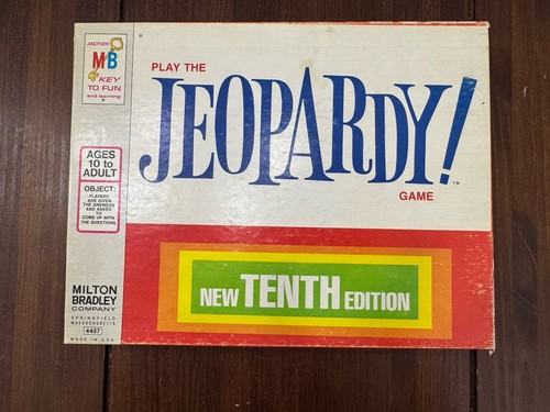 Vintage Jeopardy Brettspiel Milton Bradley 1972 zehnte Auflage 4457
