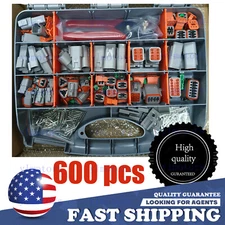 600PCS For DEUTSCH DT Connector Plug Kit For 14-20 AWG Stamped Contacts Kit