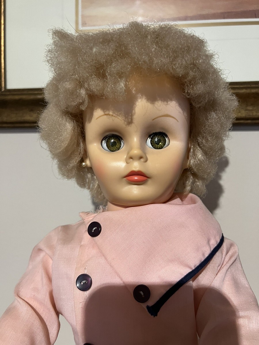 1950'S-1960's Vintage 22” HARD PLASTIC WALKING DOLL Vinyl