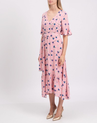 RRP€525 MARKUS LUPFER Maxi Dress UK8 US4 IT40 S Pink Floral Made in Portugal - Picture 6 of 10