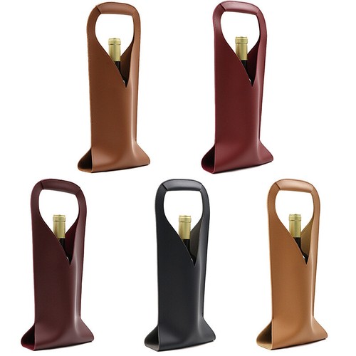 1pcs Pu Leather Wine Carrier Bag Picnic Outdoor Protection Carrying Gift Bag - Picture 16 of 26