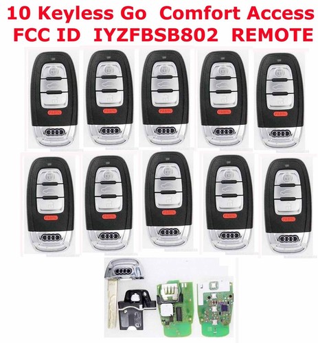 LOTE DESBLOQUEADO 10 LLAVE REMOTA AUDI OEM S4 Q5 Keyless Go Comfort Access IYZFBSB802 - Imagen 1 de 3